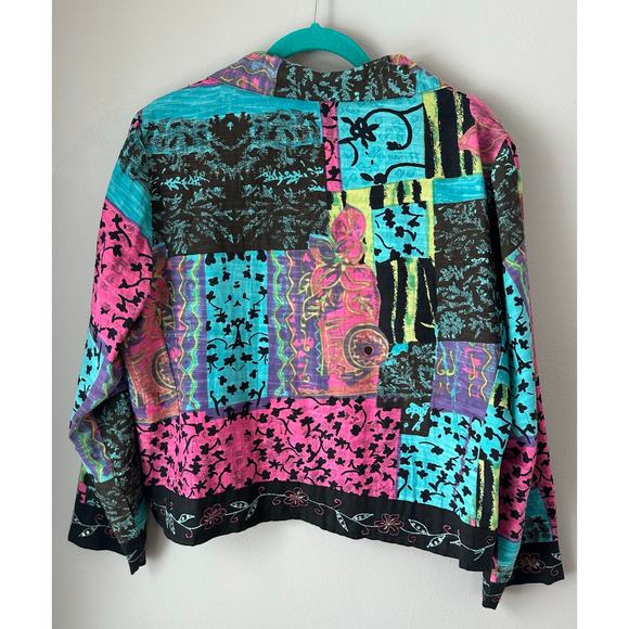 Parsley & Sage Art to Wear Blazer Beaded Size Large - Picture 8 of 13